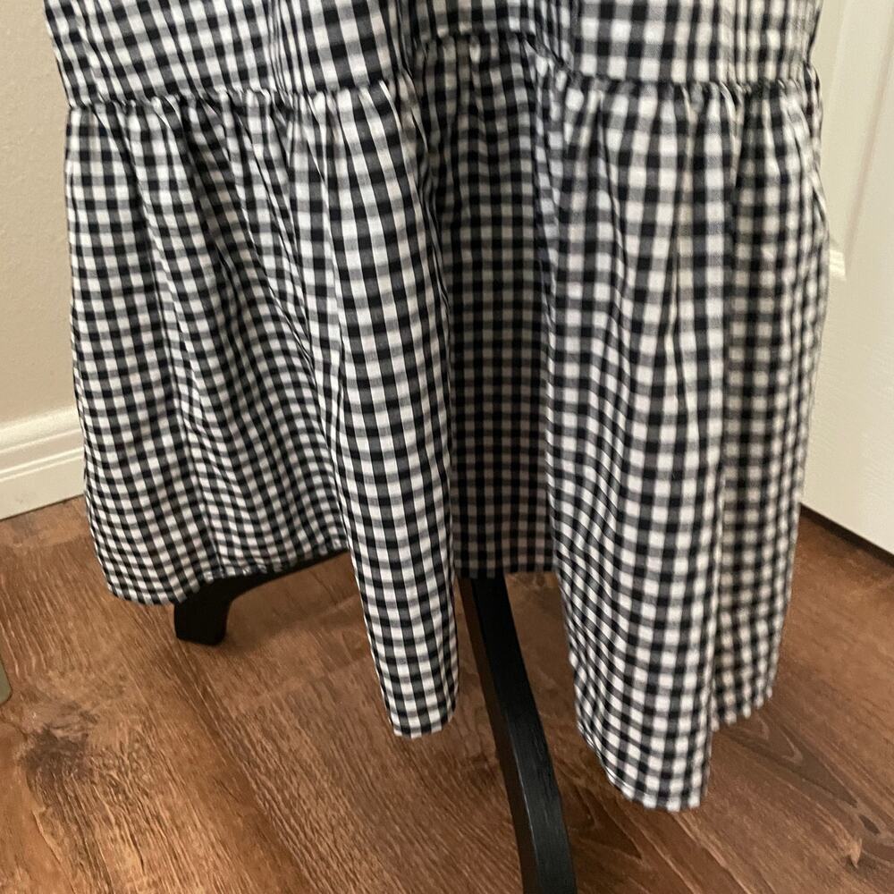 WAYF Black & White Check Maxi Dress with Ruffles - Picture 9 of 15